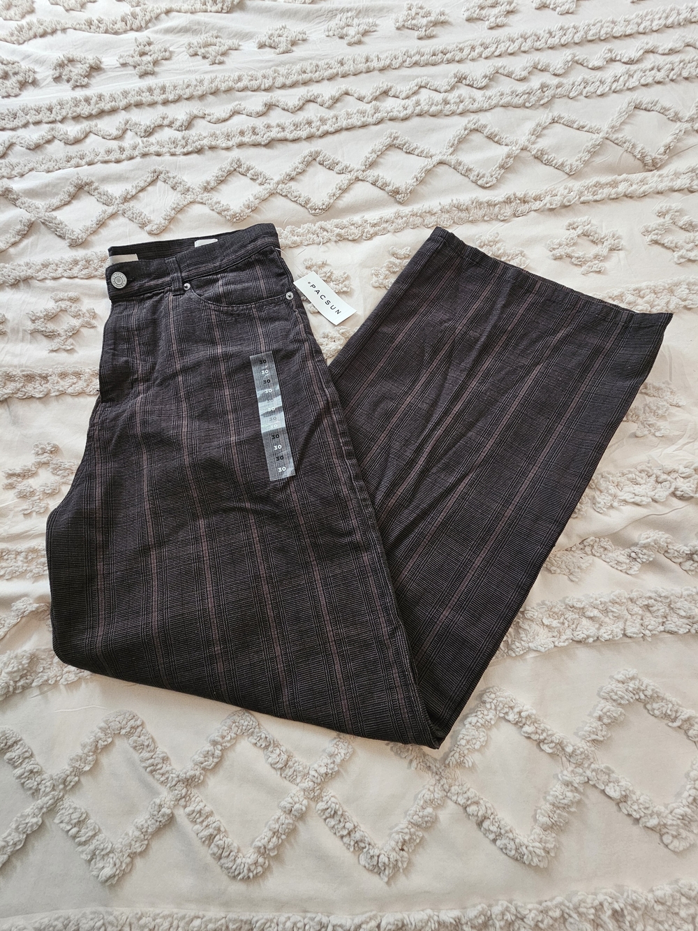 PacSun Men's Brown Plaid Blake Extreme Baggy Pants/Trousers